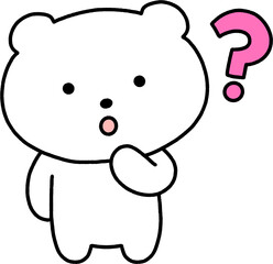 white bear with question mark