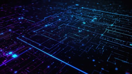 Sci-fi themed abstract digital matrix background