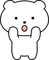 white bear surprising