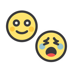 Fototapeta premium Emoji Faces Pack – Vector Reactions and Feelings