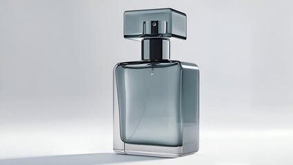 Minimalist bottle with visible liquid inside and no label placed on clean white background in sleek design
