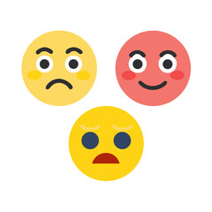Fototapeta premium Emoji Faces Pack – Vector Reactions and Feelings