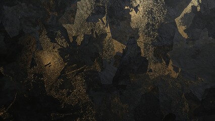 Black and gold paper background offering space for content