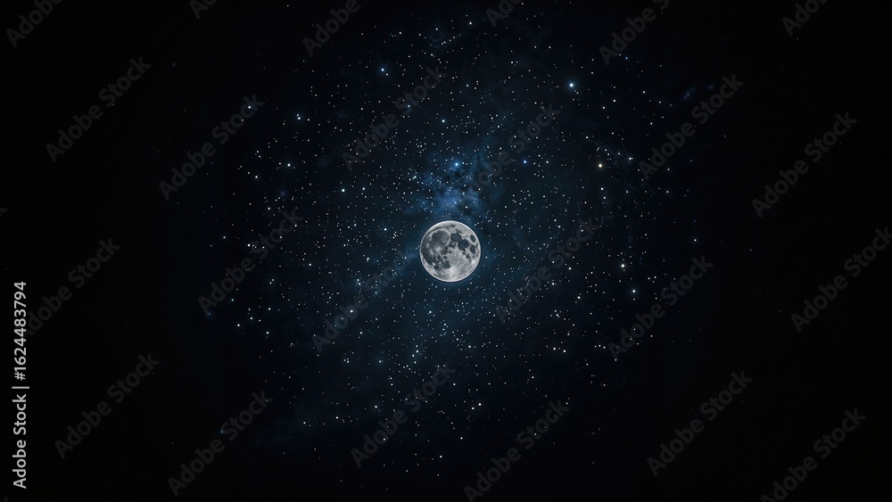 Canvas Prints scenic view showcasing a full lunar disk