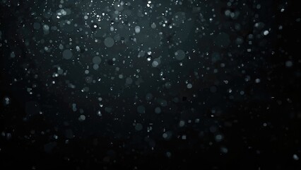 Abstract close-up of water droplets against a dark rainy overlay