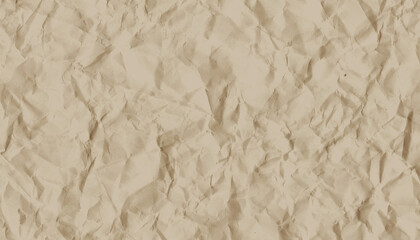 Detailed macro shot of a creased and wrinkled paper background.Crumpled vintage paper texture with a blank, stained surface. 