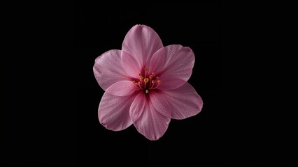 Fototapeta premium Single Azalea Flower Against Dark Backdrop