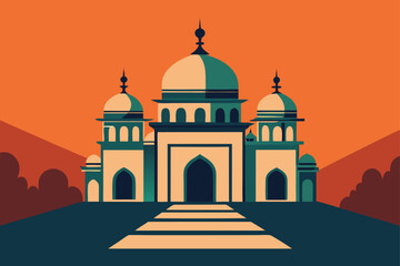 neo romantic architecture sketch  .eps