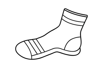 Socks outline coloring book page, Socks line art vector drawing illustration