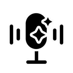 ai voice glyph icon