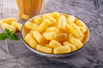 Golden crispy sweet corn sticks