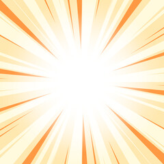 Obraz premium Royal Orange Abstract Glowing Sunburst Background. Yellow Color Glow Effect Sunburst Background for Presentation, Banner, Poster, Flyer, Sales. Pop Art Poster for Summer and Spring Theme.