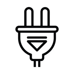 Obraz premium Plug Outlined In Bold Vector Illustration