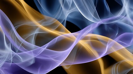 Ethereal Waves of Colorful Smoke on a Dark Background for Creative Backgrounds