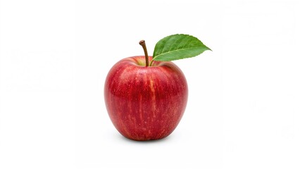 Lone Apple Against a White Backdrop