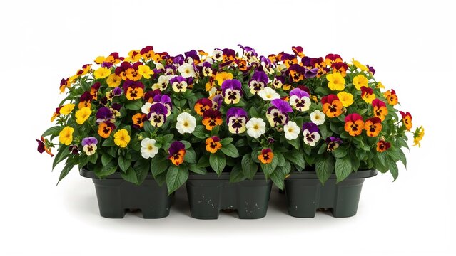 Fresh annual bedding flowers like snapdragons and pansies picked directly from the nursery.