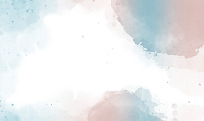 Abstract blue and pink watercolor, blurred Blue powder explosion on white background Luxury design and splash with golden crackers. Template design for birthday invite or card.