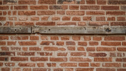Fototapeta premium Texture of Old Brick and Wood Wall