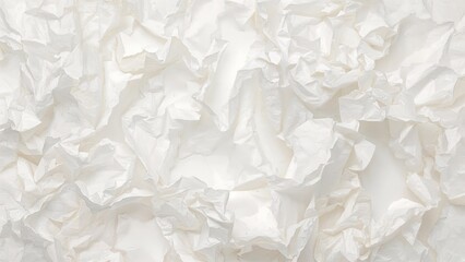 Thin tracing paper crumpled texture as an abstract white background