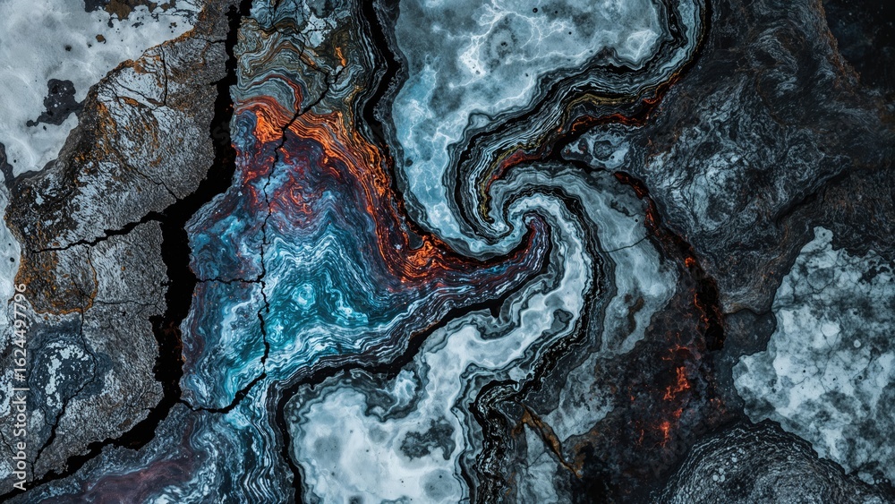 Poster vivid textured abstract photograph with dynamic shadows