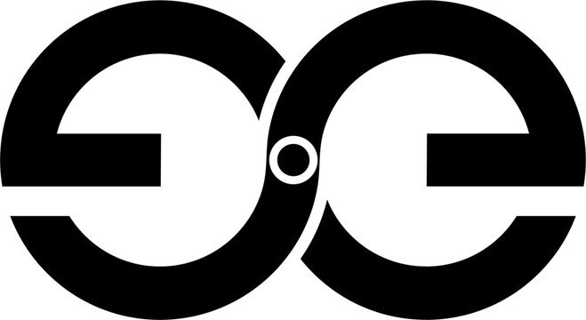 vector black font letter e