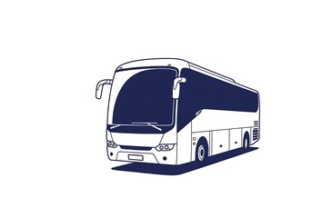 bus on a white background