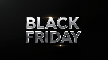 Obraz premium Bold text Black Friday banner on dark background