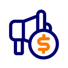 paid marketing duotone icon