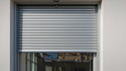 Window secured by a lowered roller shutter