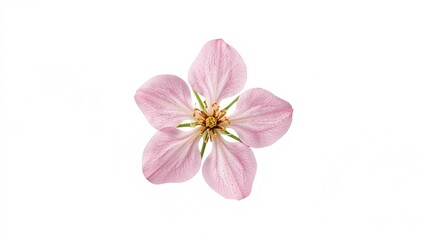 Wild Almond Flower Displayed on a Clean White Background