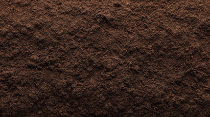 Rich dark soil compost, organic material with aerated texture. Healthy earthy ground for natural garden growth, essential for plants and crops