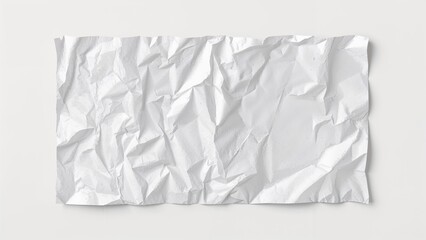 Obraz premium Horizontal white paper template with folds and glue marks, wrinkled sheet mockup