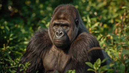 Obraz premium Lowland gorilla from the western region (Gorilla gorilla gorilla)