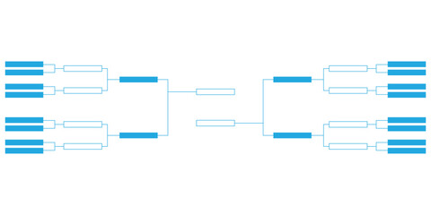 Simple Bracket tournament  template vector illustration EPS. 10