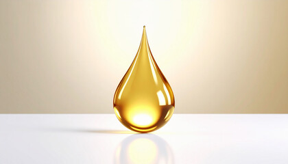 Fototapeta premium Luminous Drop of Pure Gold