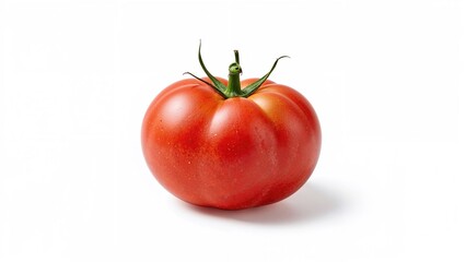 Tomato Vegetable Shown Alone on a White Background