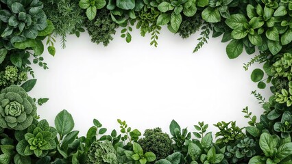 Vegetable Garden with Green Textural Details