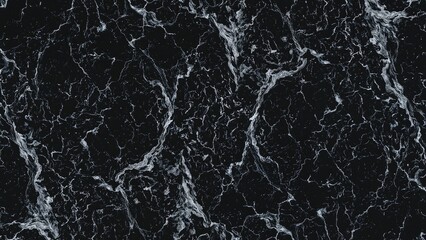 Top-down view of a high-definition black and white marble tile surface with a sparkling finish, suited for upscale architectural interiors and exteriors.