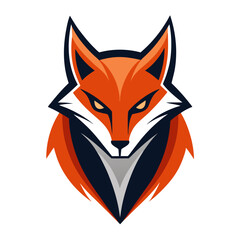Minimal Fox or Hawk Crest with Dramatic Highlights in Sleek Vector Layout