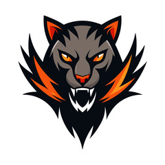 Sleek Jungle Cat Mid-Pounce with Blazing Eyes and Dynamic Claws