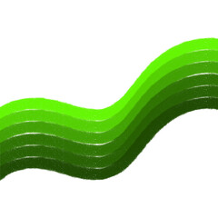 Abstract Green Wave: An abstract representation of a flowing green wave, rendered with textured layers of varying shades, evokes a sense of fluidity and environmental harmony.