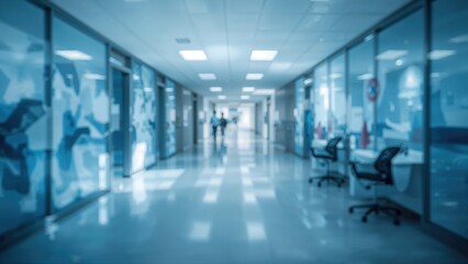 Faint view of a sleek corporate environment