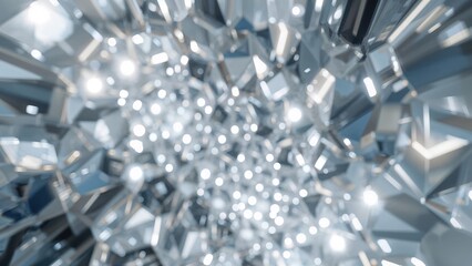 Architectural elements with a silver pattern and blurred light background