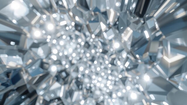 Architectural elements with a silver pattern and blurred light background