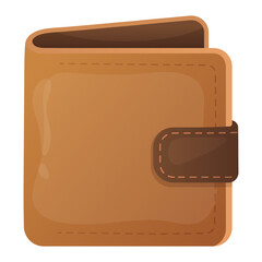 Vector cartoon image of a wallet. Concept of investment, salary, savings, business, etc. Element for your design