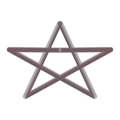Geometric star, symbol of spirituality, perfect for minimalist designs or representing concepts like guidance, direction, or even celestial themes.