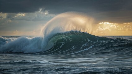 Massive sea wave collapsing