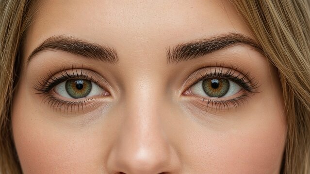 Facial close-up showing eyelid surgery preparation with markings, two doctors conducting plastic surgery - Powered by Adobe