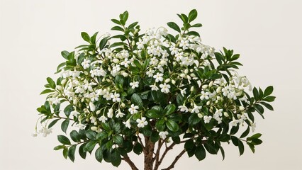 Obraz premium Charming White Nodding Clerodendron A Tiny Shrub