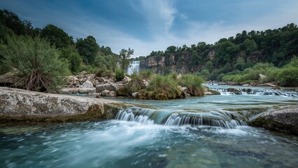 Gorgeous cascade with pristine water